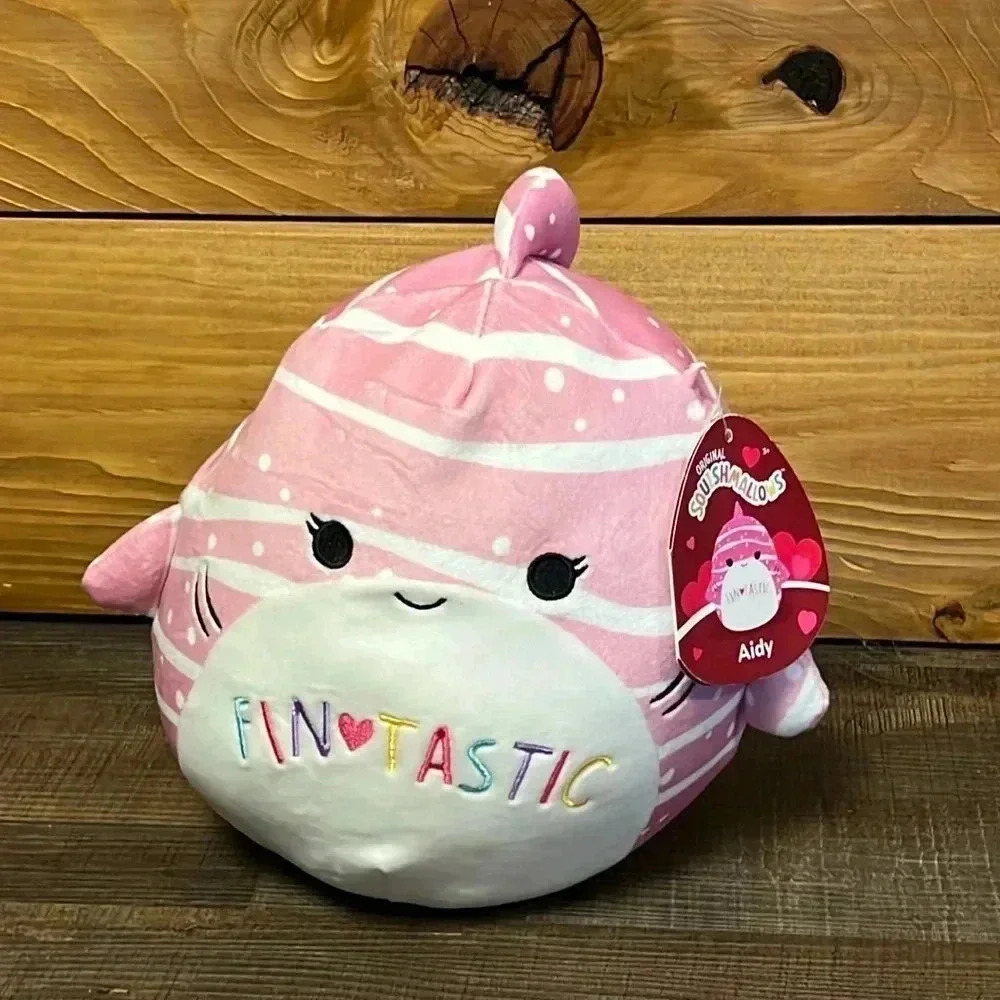 Squishmallows Aidy Pink Shark Plush Toy 7 inch New with Tags Valentines Gift
